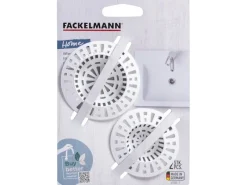 Fackelmann Küchenhelfer<Abflusssieb 6 cm u. 7 cm Weiß 2 Stück