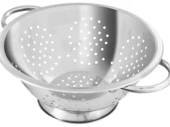 Fackelmann Abseihschüssel Edelstahl Ø 24 cm Silber< Küchenhelfer