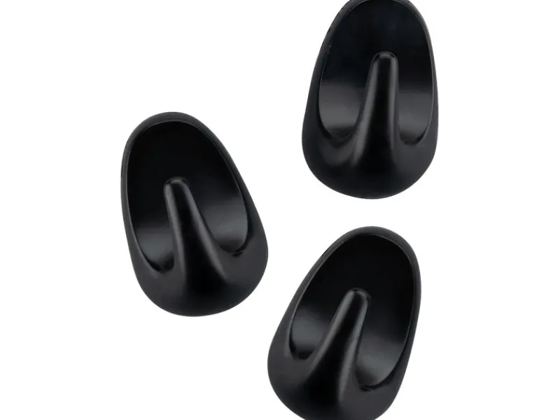 Fackelmann Allroundhaken 40 mm Schwarz 3 Stück< Küchenhelfer