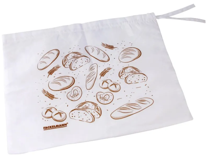 Outlet Fackelmann Brotbeutel Baumwolle 43 cm x 34 cm Weiß