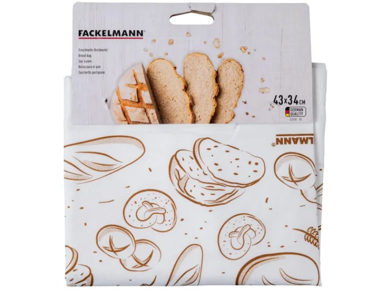 Outlet Fackelmann Brotbeutel Baumwolle 43 cm x 34 cm Weiß