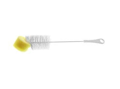 Fackelmann Flaschenbürste mit Schaumstoffkopf 37 cm Weiß/Gelb< Küchenhelfer