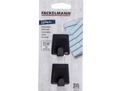 Fackelmann Klebehaken Trapez 4 cm Schwarz< Küchenhelfer