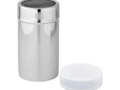 Fackelmann Küchenhelfer<Netzstreuer Inox Ø 7 cm x 13 cm Silber/Weiß