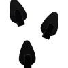 Fackelmann Küchenhelfer<Ovalklebehaken Schwarz 3 Stück 2,8 cm
