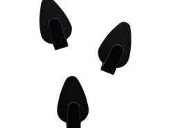 Fackelmann Küchenhelfer<Ovalklebehaken Schwarz 3 Stück 2,8 cm