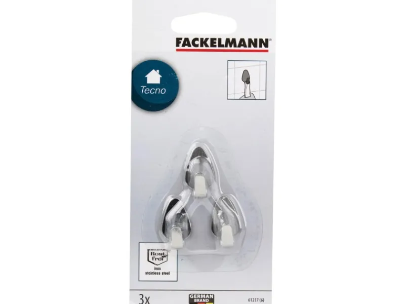 Fackelmann Küchen-Ordnungssysteme<Ovalklebehaken 3 Stück