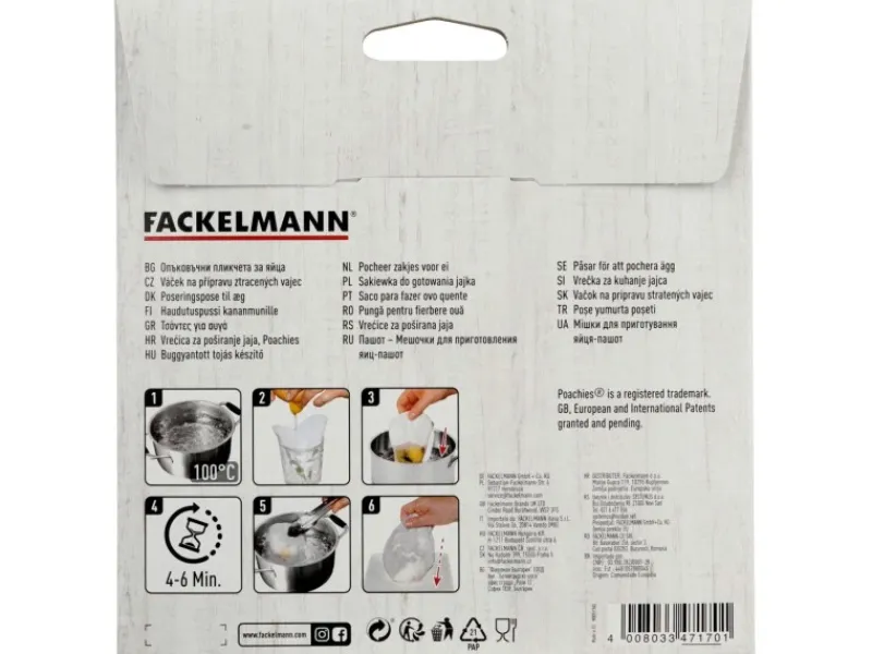 Fackelmann Pochierbeutel Poachies für Eier 20 Stück< Küchenhelfer