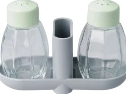Online Fackelmann Salz-und Pfefferstreuer Menage Eco 45 ml Lichtgrau-Mintgrün 3-teilig