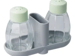 Online Fackelmann Salz-und Pfefferstreuer Menage Eco 45 ml Lichtgrau-Mintgrün 3-teilig