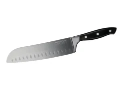 Fackelmann Küchenhelfer<Santokumesser Nirosta Trinity  20 cm Silber-Schwarz