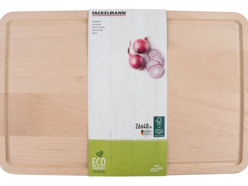 Hot Fackelmann Schneidbrett Fair 40 cm x 26 cm Buche