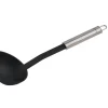 Fackelmann Schöpflöffel mit Ovalgriff 30 cm Silber-Schwarz