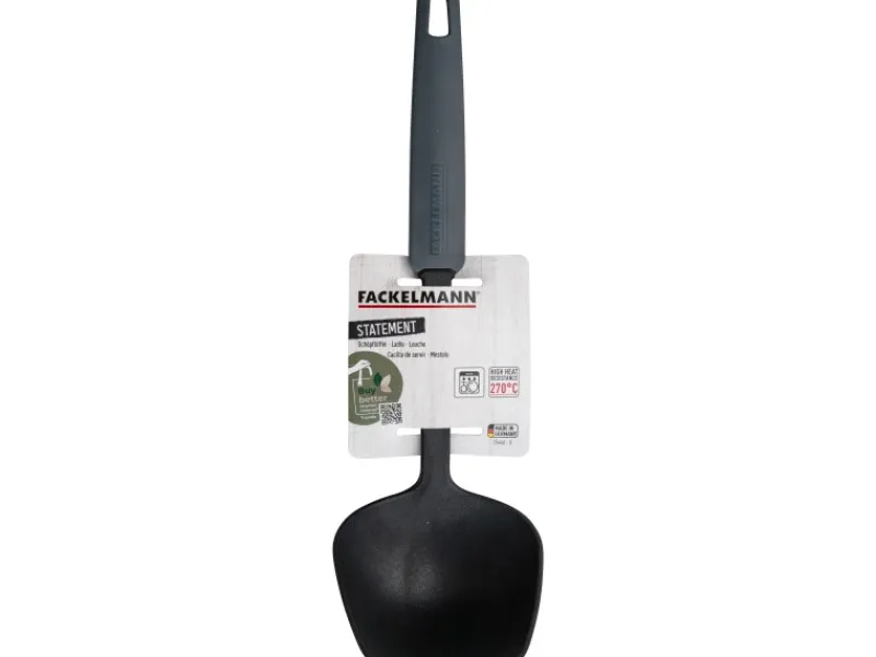 Fackelmann Küchenhelfer<Schöpflöffel Statement 2K 29 cm Schwarz-Dunkelgrau