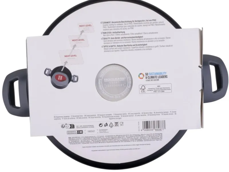 Fackelmann Pfannen<Topf mit Deckel Statement 24 cm Keramik
