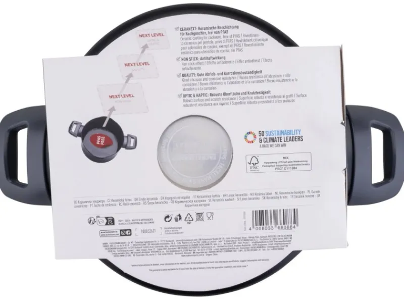 Fackelmann Pfannen|Herde<Topf mit Deckel Statement 20 cm Keramik