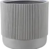 Töpfe<Fiberglas Pflanzentopf Ø 36 cm x 36 cm Hellgrau