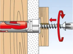 New Fischer Kippdübel Duotec 10 S PH mit Panhead Schraube je 2 Stück