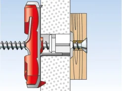 New Fischer Kippdübel Duotec 10 S PH mit Panhead Schraube je 2 Stück