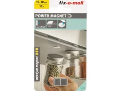 fix-o-moll Magnetquader Neodym Klebend 1,5 mm x 10 mm Silber 10 Stück< Kühlschränke