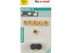 fix-o-moll Kühlschränke<Magnetscheibe Ferrit Klebend 3 mm x Ø 15 mm Schwarz 8 Stück
