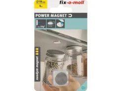 fix-o-moll Magnetscheibe Neodym Selbstklebend Ø 19 mm x 1,5 mm Silber< Kühlschränke
