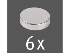fix-o-moll Magnetscheibe Neodym Ø 12 mm x 3 mm Silber< Kühlschränke
