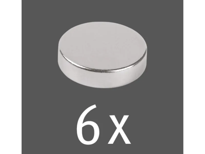 fix-o-moll Magnetscheibe Neodym Ø 12 mm x 3 mm Silber< Kühlschränke