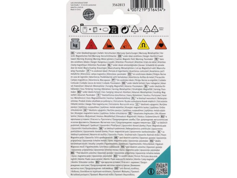 Best fix-o-moll Magnetscheibe Neodym Ø 19 mm x 3 mm Silber