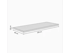 Flex-Well Kücheninseln|Einbauküchen<Arbeitsplatte Gesprenkelt Melliert 220 cm x 60 cm x 2,8 cm