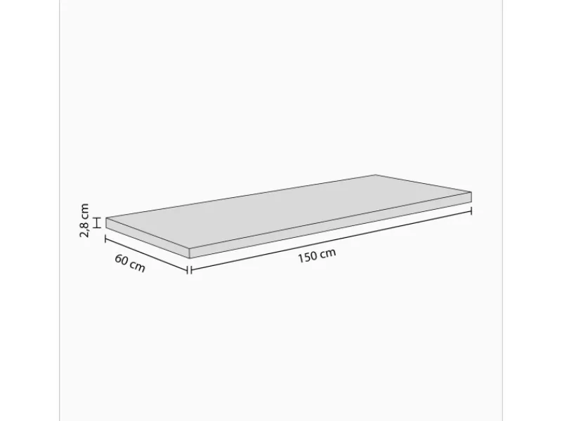 Discount Flex-Well Classic Arbeitsplatte Caledonia 150,5 cm x 60 cm x 2,8 cm