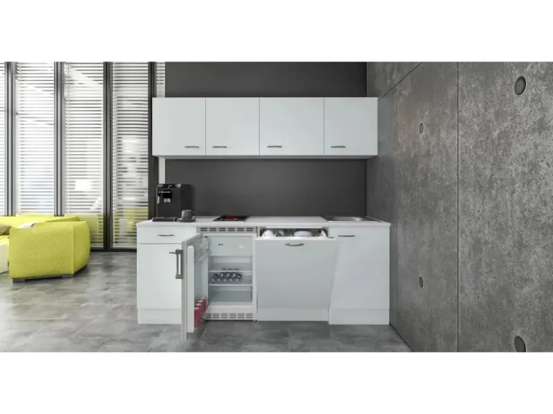 Sale Flex-Well Classic Büroküche Wito 210 cm Weiß