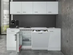 Outlet Flex-Well Classic Büroküche Wito 210 cm Weiß