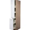 Flex-Well Classic Küchenschränke<Küchen-Apothekerhochschrank Florida30 cm Weiß-Sonoma Eiche