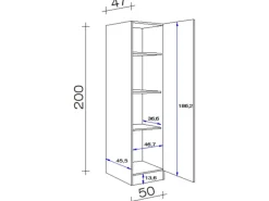 Hot Flex-Well Classic Küchen-Geschirrschrank Speed 50 cm Weiß