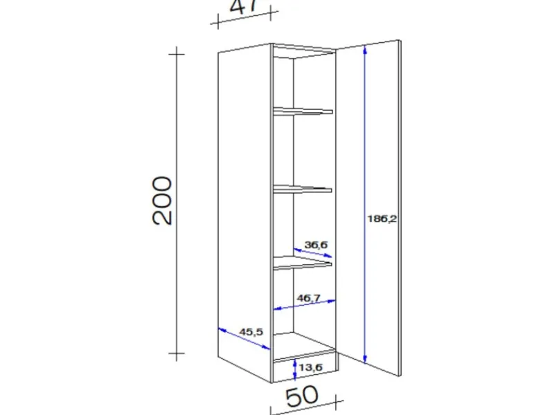 Hot Flex-Well Classic Küchen-Geschirrschrank Speed 50 cm Weiß