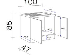 New Flex-Well Classic Küchen-Komplettspüle 100 x 50 cm Speed Weiß mit Auflagespüle