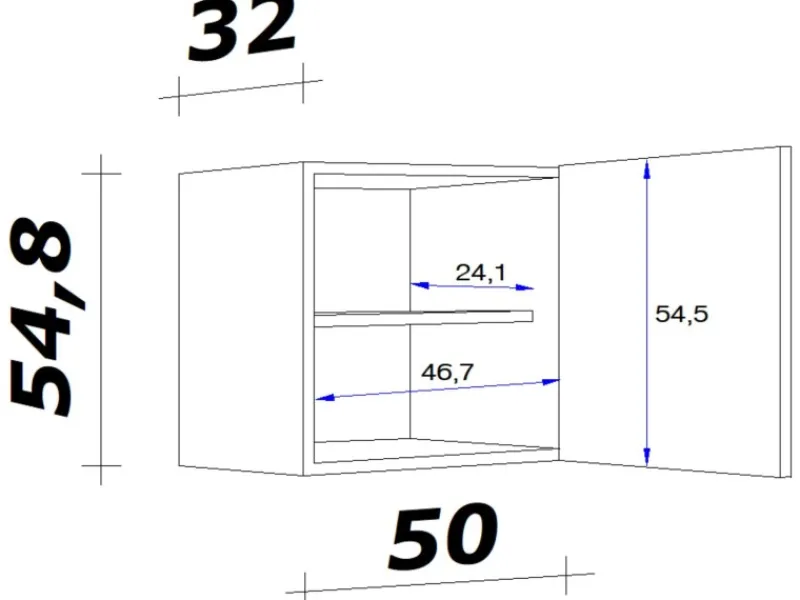 Clearance Flex-Well Classic Küchen-Oberschrank Speed 50 cm Weiß