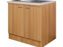 Online Flex-Well Classic Küchen-Spülenunterschrank Nano 100 cm Nachbildung Buche