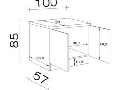 Online Flex-Well Classic Küchen-Spülenunterschrank Nano 100 cm Nachbildung Buche