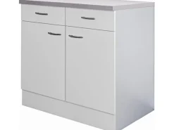 Flex-Well Classic Küchenschränke<Küchen-Unterschrank Wito 80 cm Weiß