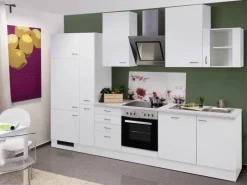 New Flex-Well Classic Küchenzeile Wito 310 cm mit Apothekerschrank Weiß