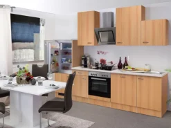 Sale Flex-Well Classic Küchenzeile Nano 280 cm Buche Nachbildung