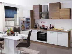 Flex-Well Classic Küchenzeile Florida 280 cm Sonoma Eiche-Weiß-Sonoma Eiche< Einbauküchen