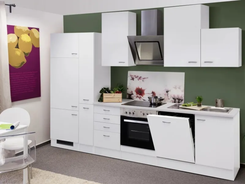 Flex-Well Classic Kühlschränke|Herde<Küchenzeile Wito 310 cm Weiß