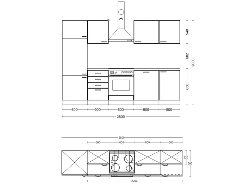 Sale Flex-Well Classic Küchenzeile Wito 280 cm Weiß
