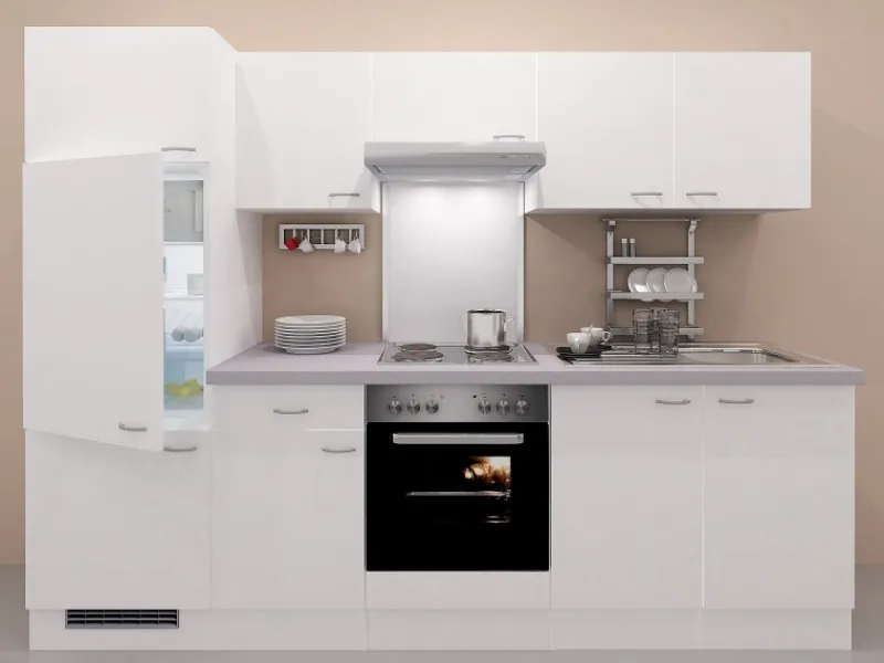 Outlet Flex-Well Classic Küchenzeile Wito 270 cm Weiß
