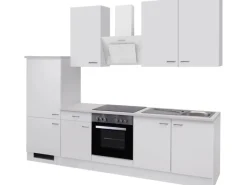 Flex-Well Classic Gefrierschränke|Kochfelder<Küchenzeile Wito 270 cm Weiß