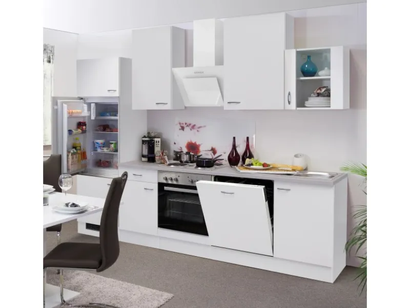 Clearance Flex-Well Classic Küchenzeile Wito 280 cm Weiß