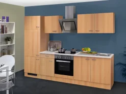 Sale Flex-Well Classic Küchenzeile Nano 270 cm Buche Nachbildung